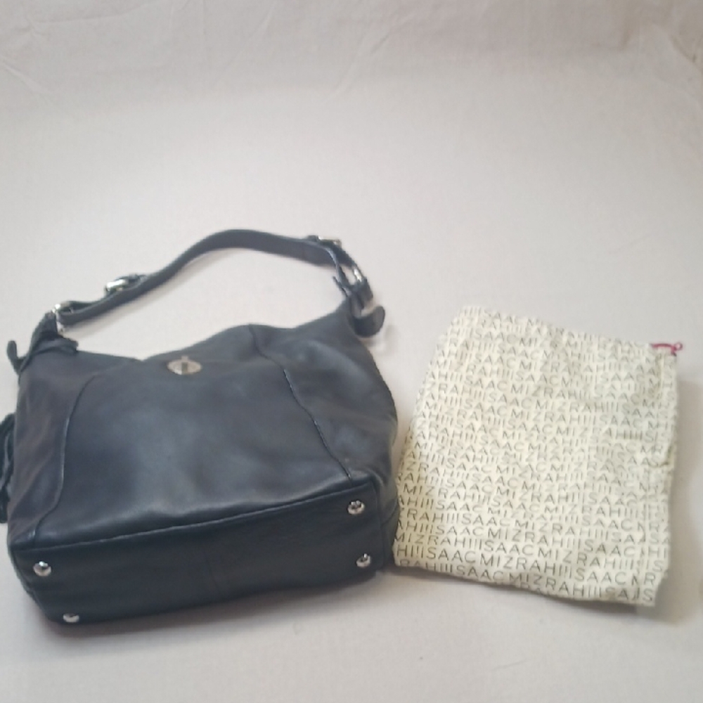 Issac Mizrahi Hand Bag Womens  Soft Leather Black